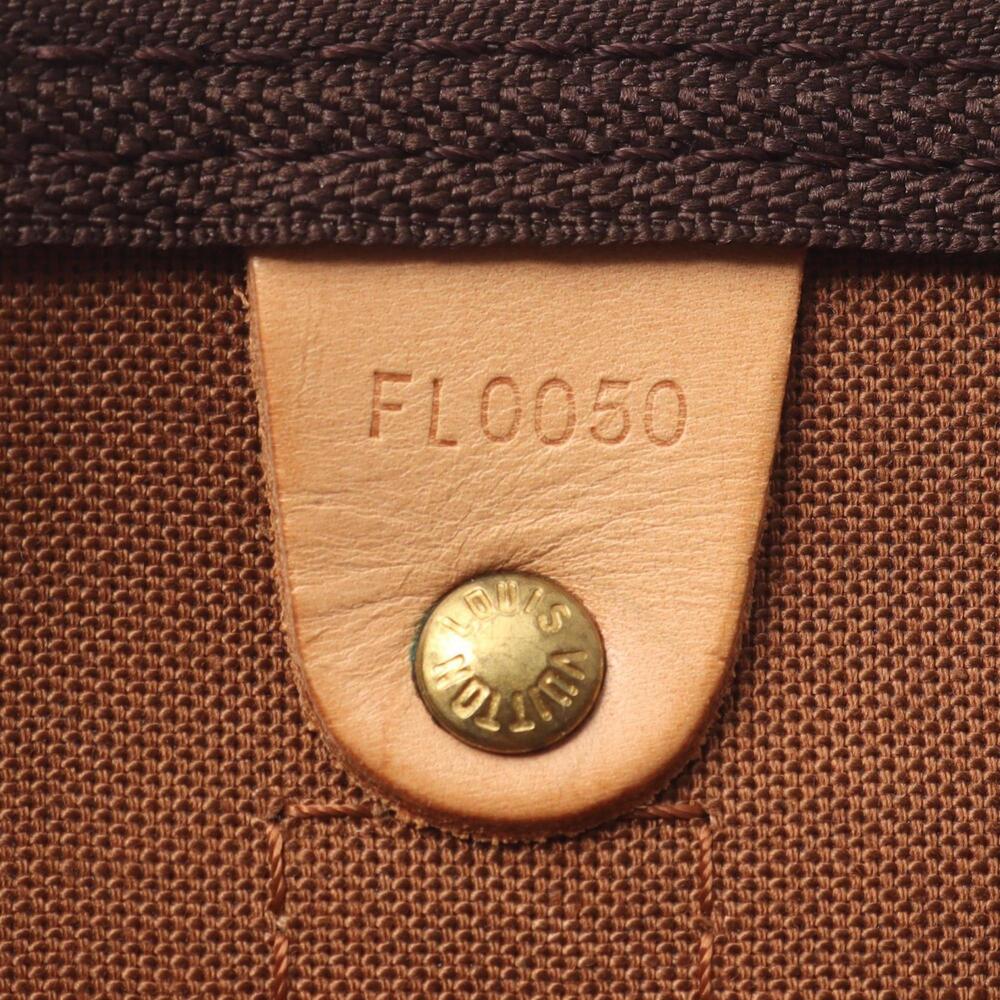 LOUIS VUITTON Authentic Brown Monogram Leather Keepall 55 Boston Bag - Picture 5 of 13